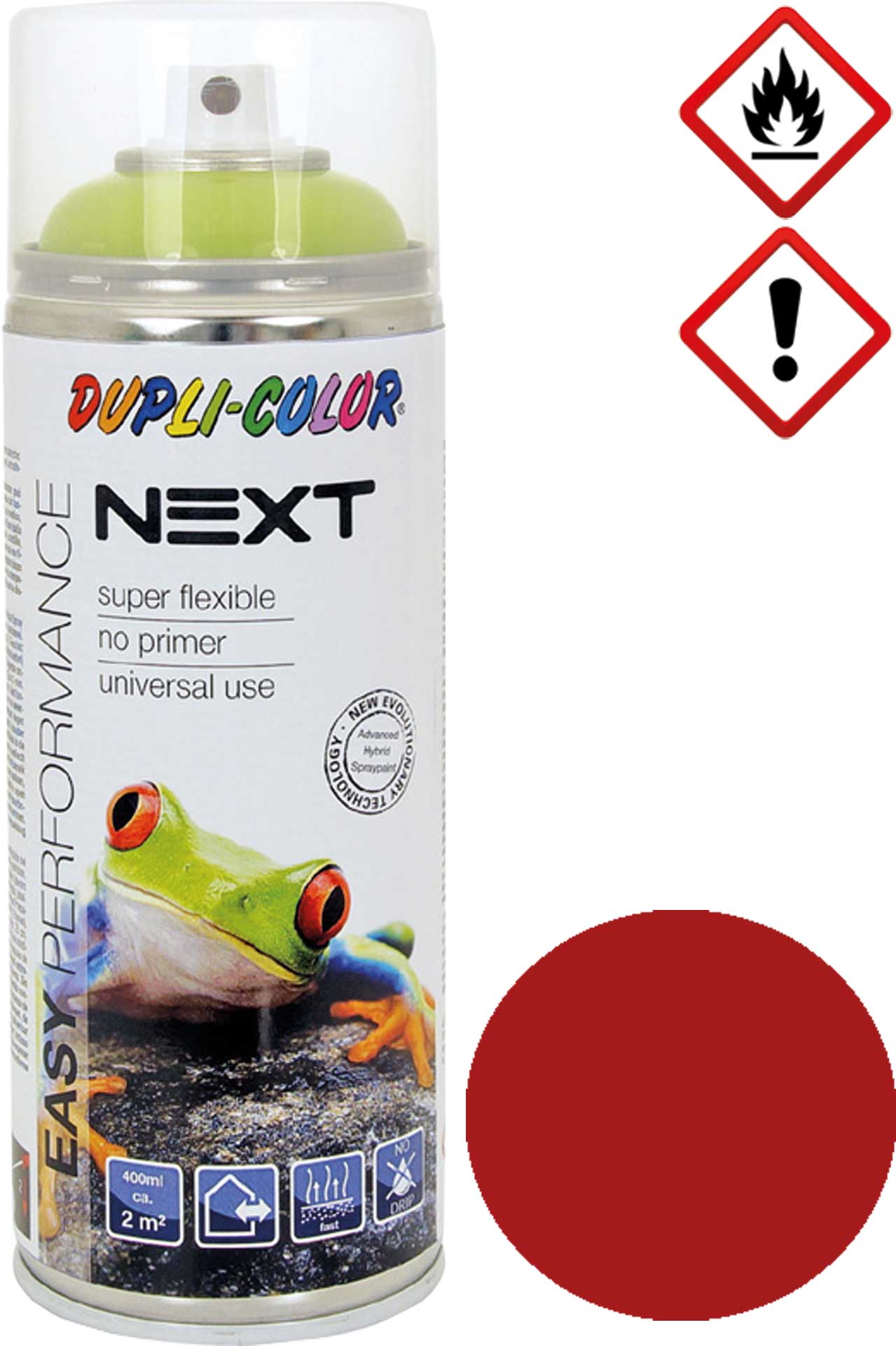 DUPLI-COLOR NEXT RAL 3002 CHIMNEY RED 400ML SPRAY PAINT