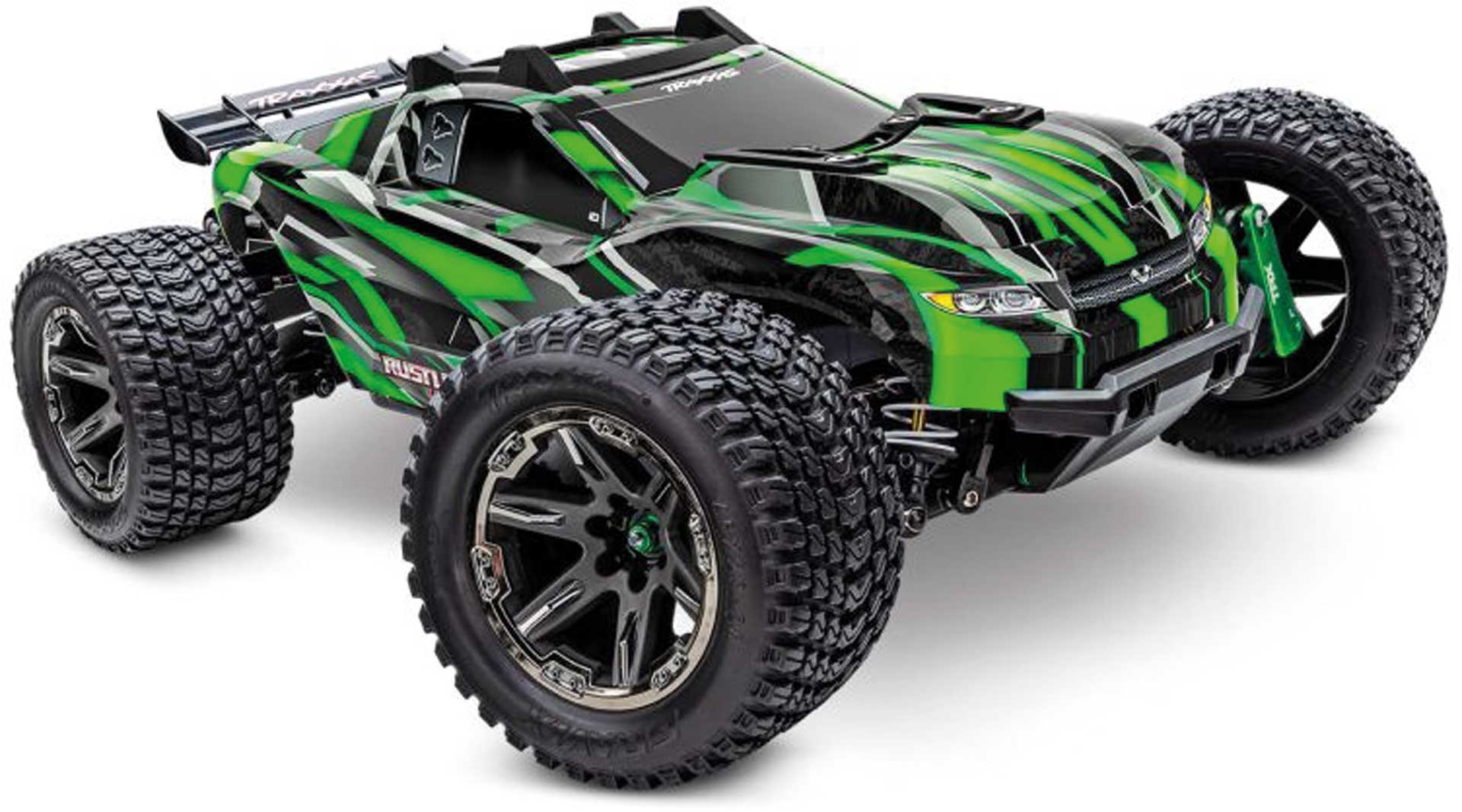 TRAXXAS RUSTLER 4X4 VXL ULTIMATE GREEN 1/10 STADIUM TRUCK RTR BRUSHLESS WITHOUT BATTERY AND CHARGER, WITH CLIPLESS