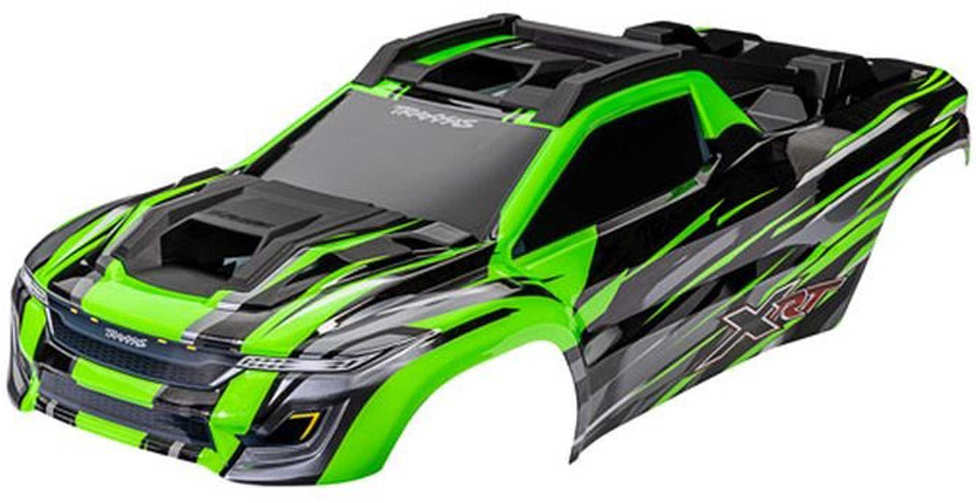 TRAXXAS body XRT green painted ready mounted