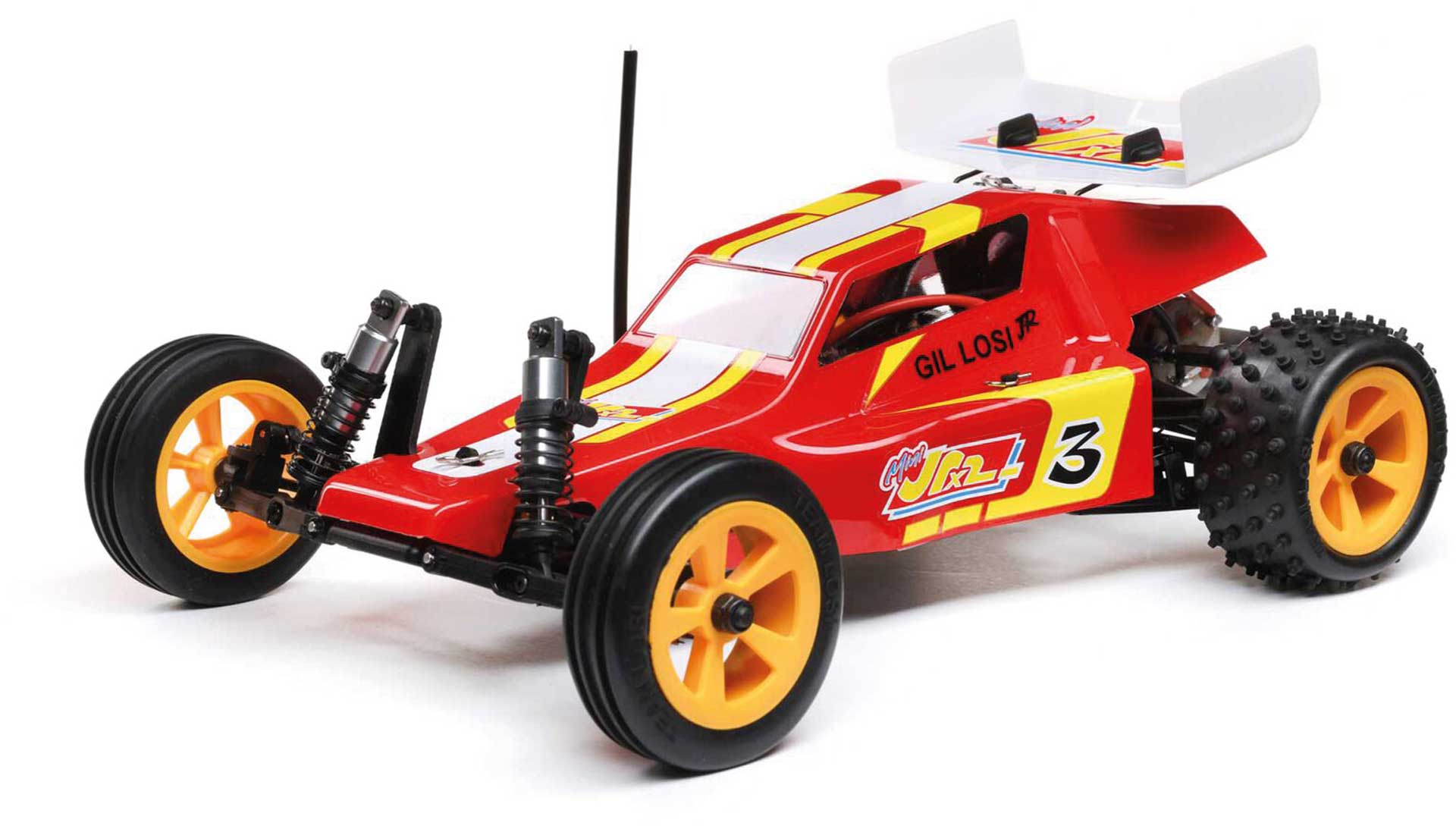 LOSI 1/16 Mini JRX2 2WD Buggy Brushed RTR, Red