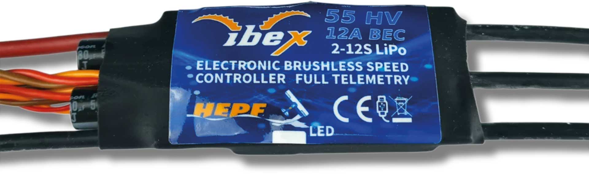 HEPF Ibex 55A Contrôleur Brushless BEC Télémétrie du spectre