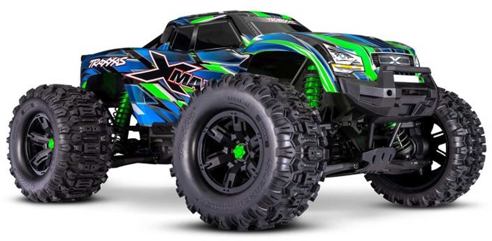 TRAXXAS X-MAXX 4X4 VXL 8S GREEN 1/7 MONSTER-TRUCK BELTED RTR BRUSHLESS WITHOUT BATTERY AND CHARGER