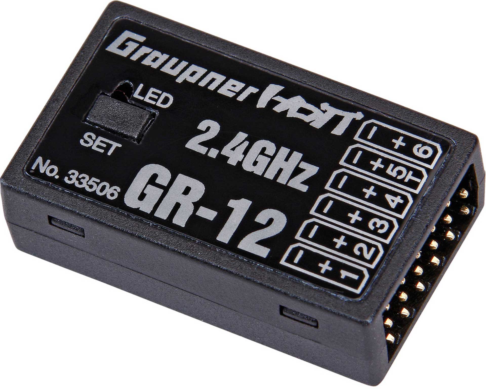 GRAUPNER GR-12 2.4GHZ HOTT 6K RECEIVER