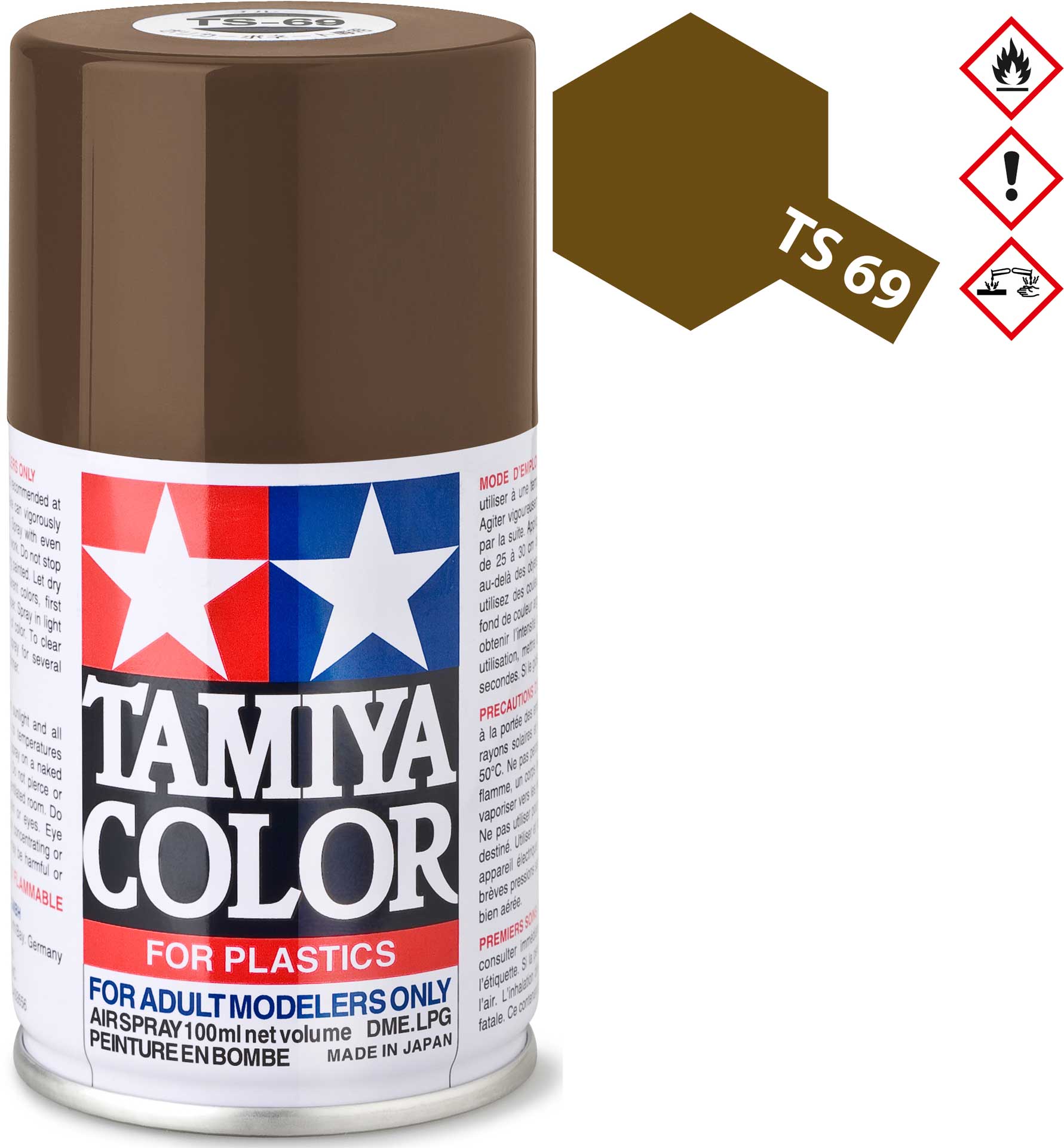 TAMIYA TS-69 Linoleum Deck Braun matt Kunststoff Spray 100ml