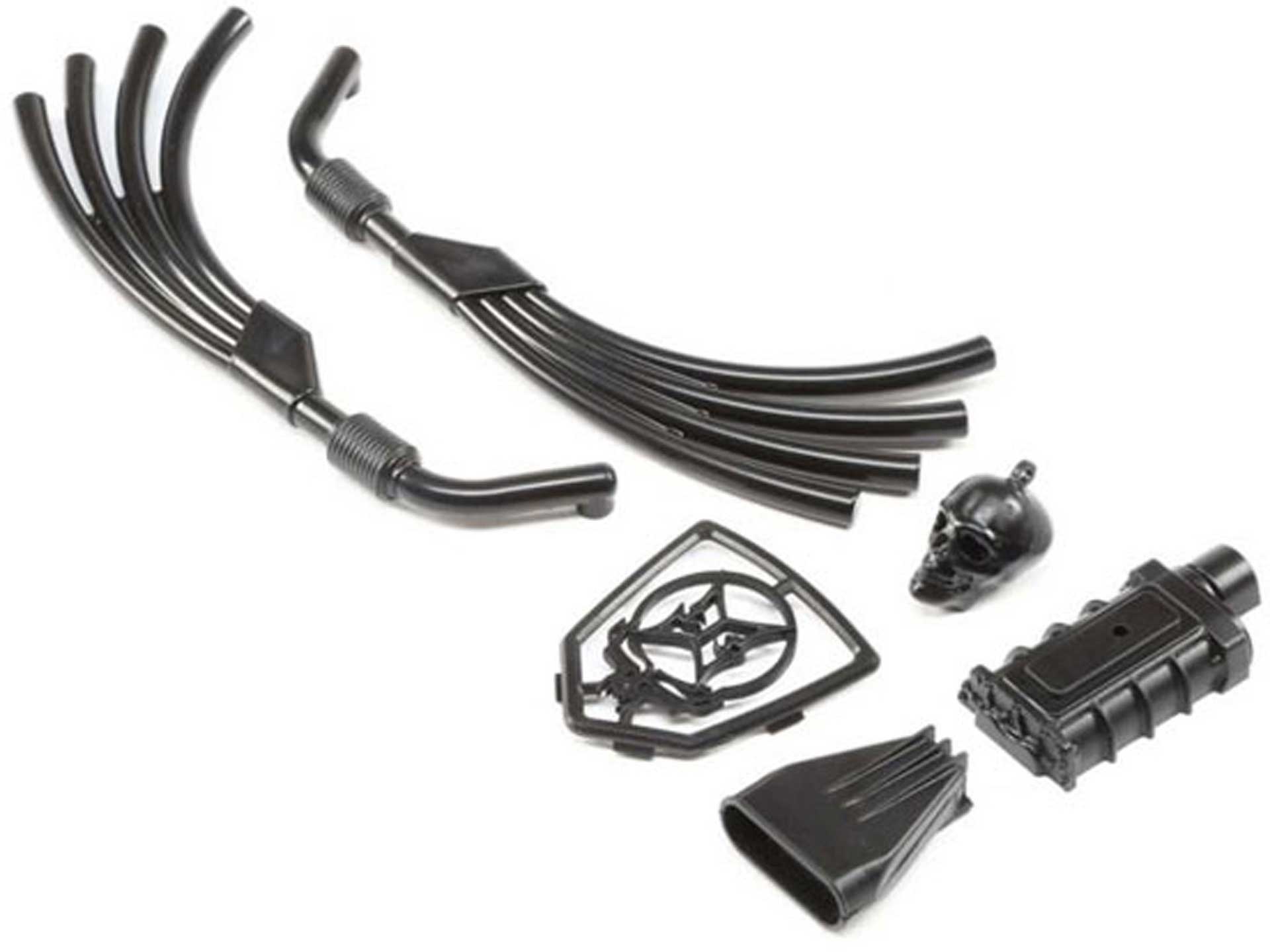 ECX Motor, Exhaust & Grill Parts, Black: