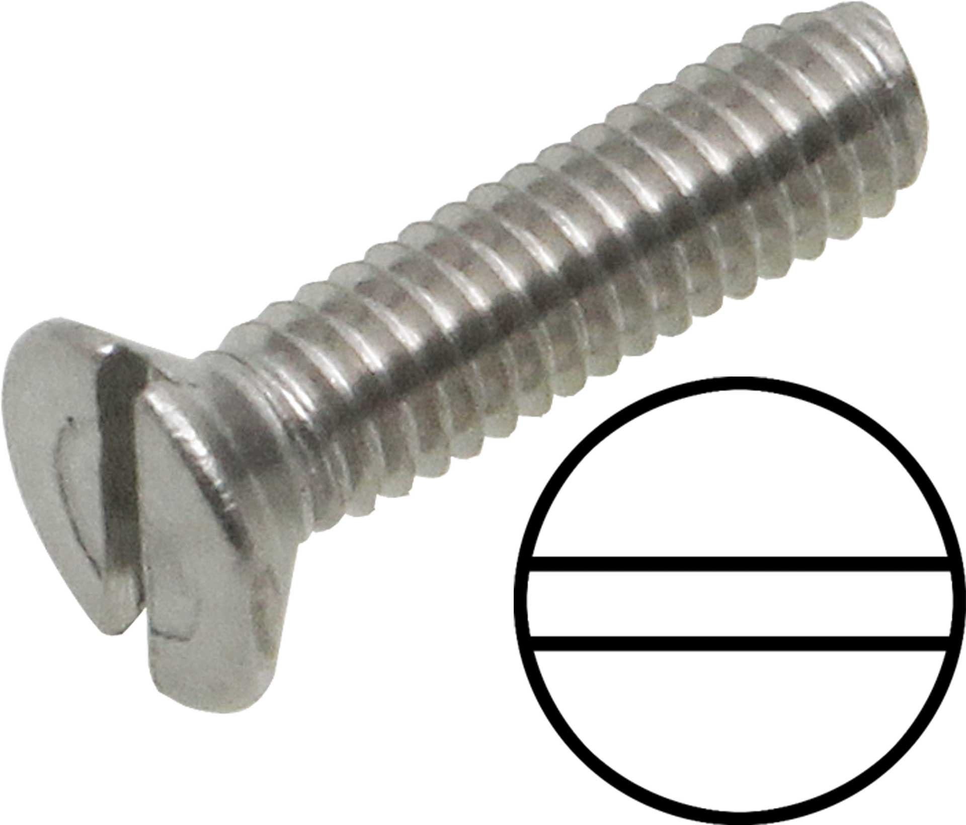 Modellbau Lindinger Countersunk head screws slotted M2.5/16mm Stainless steel, rustproof 20pcs.