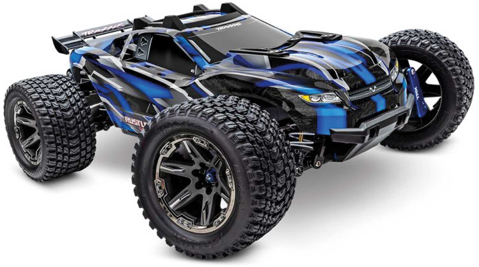 TRAXXAS RUSTLER 4X4 VXL ULTIMATE BLUE 1/10 STADIUM TRUCK RTR BRUSHLESS WITHOUT BATTERY AND CHARGER, WITH CLIPLESS
