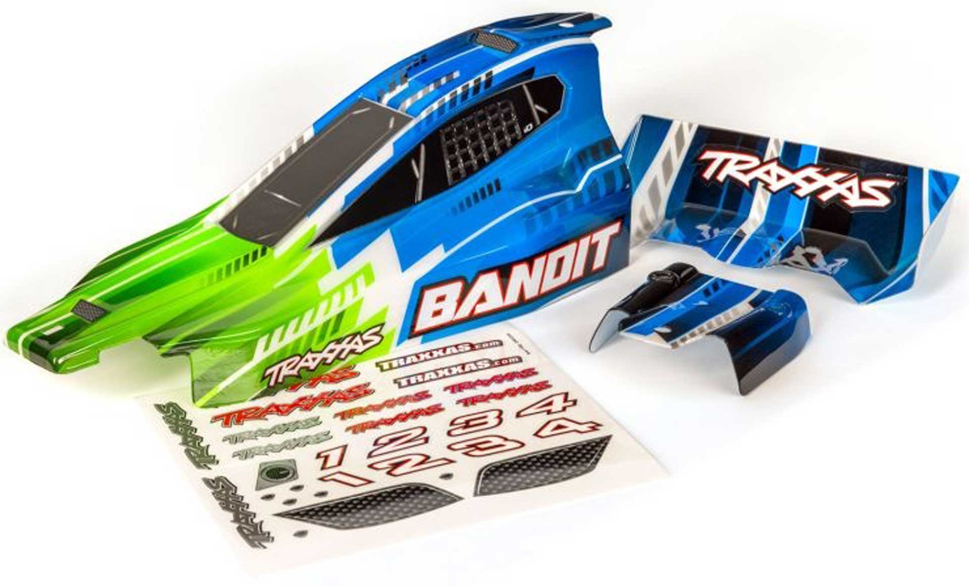 TRAXXAS Body Bandit / VXL Green/Blue painted incl. rear wing
