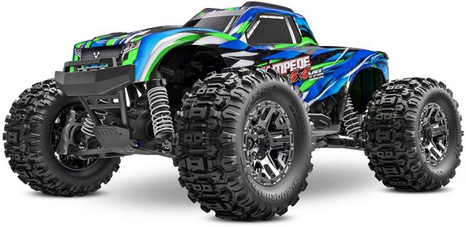 TRAXXAS STAMPEDE 4X4 VXL HD GREEN 1/10 RTR BRUSHLESS MONSTER-TRUCK WITHOUT BATTERY AND CHARGER, CLIPLESS