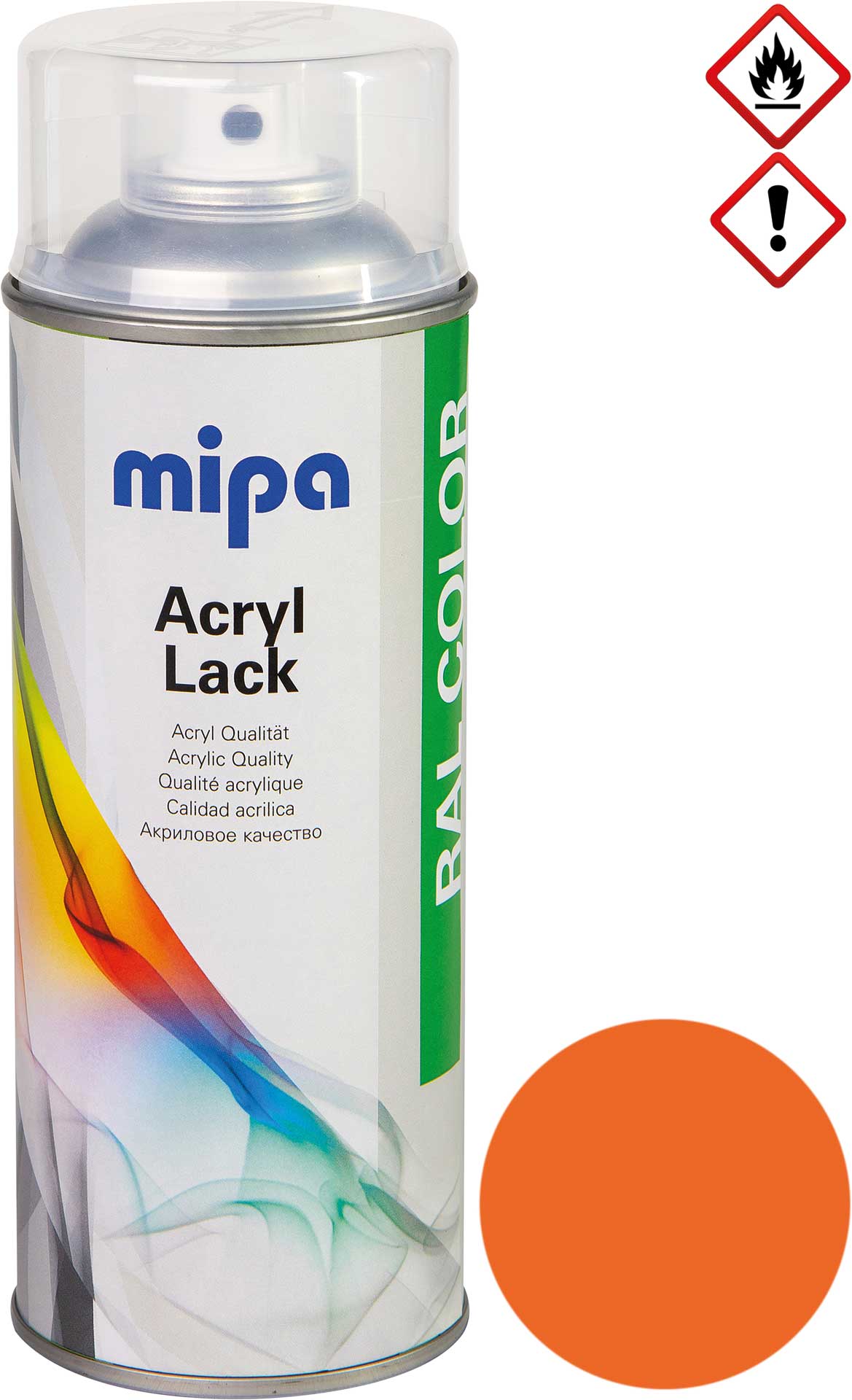 mipa RAL 2003 Orangé pastel 1K-Acrylique Laque Spray 400 ml