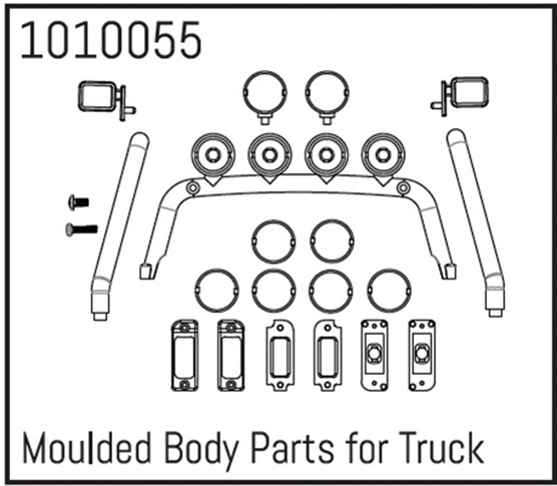 ABSIMA Moulded Body Parts for Power Wagon