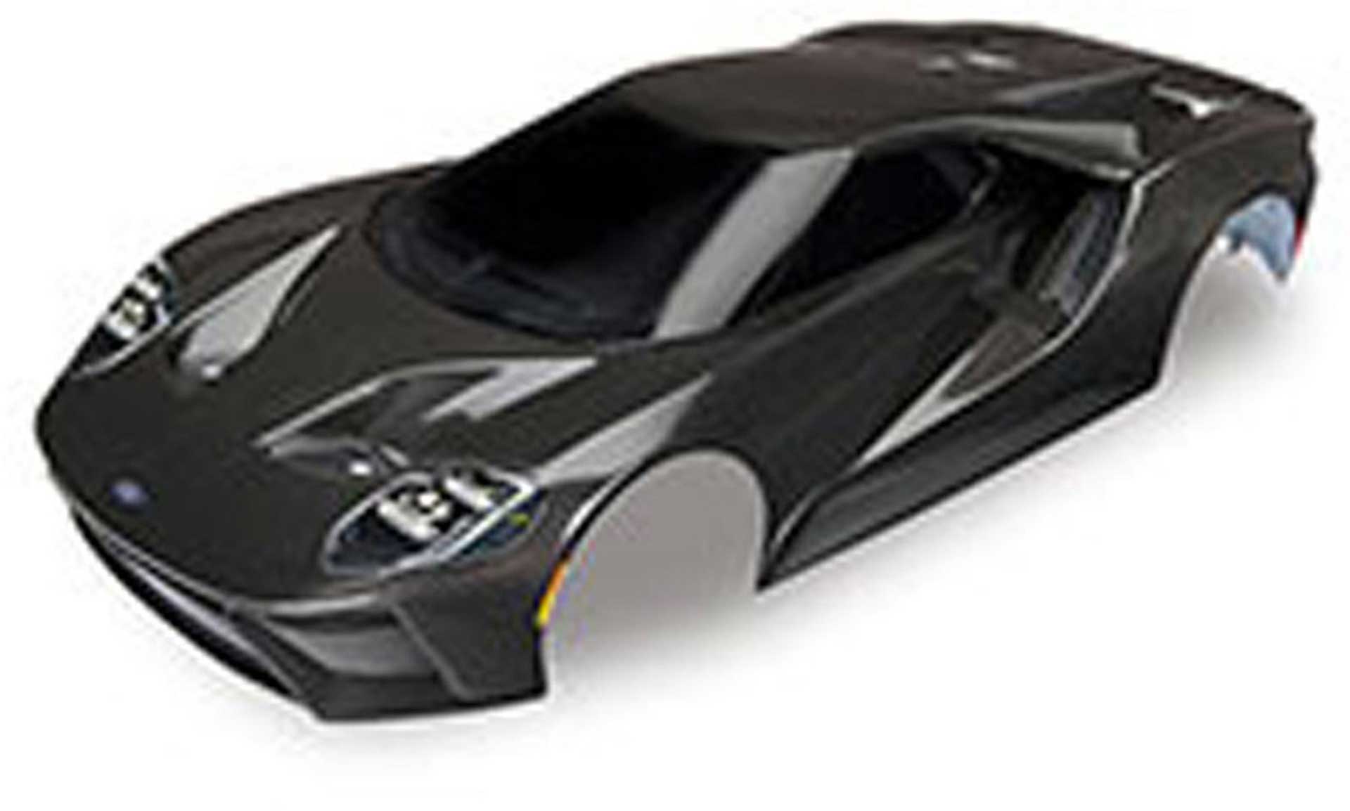 TRAXXAS BODY FORD GT, BLACK (PAINTED + STICKER)