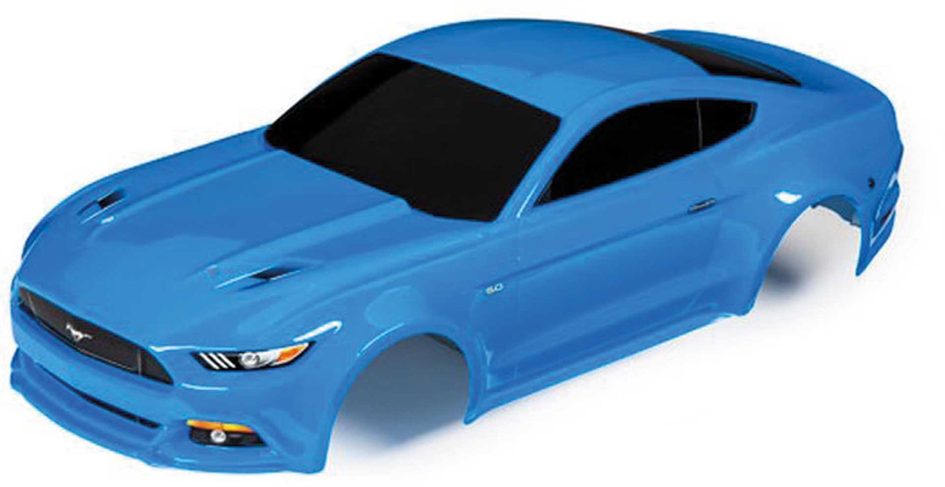 TRAXXAS Carosserie  Ford Mustang, Grabber bleu (laquée  + Autocollants )