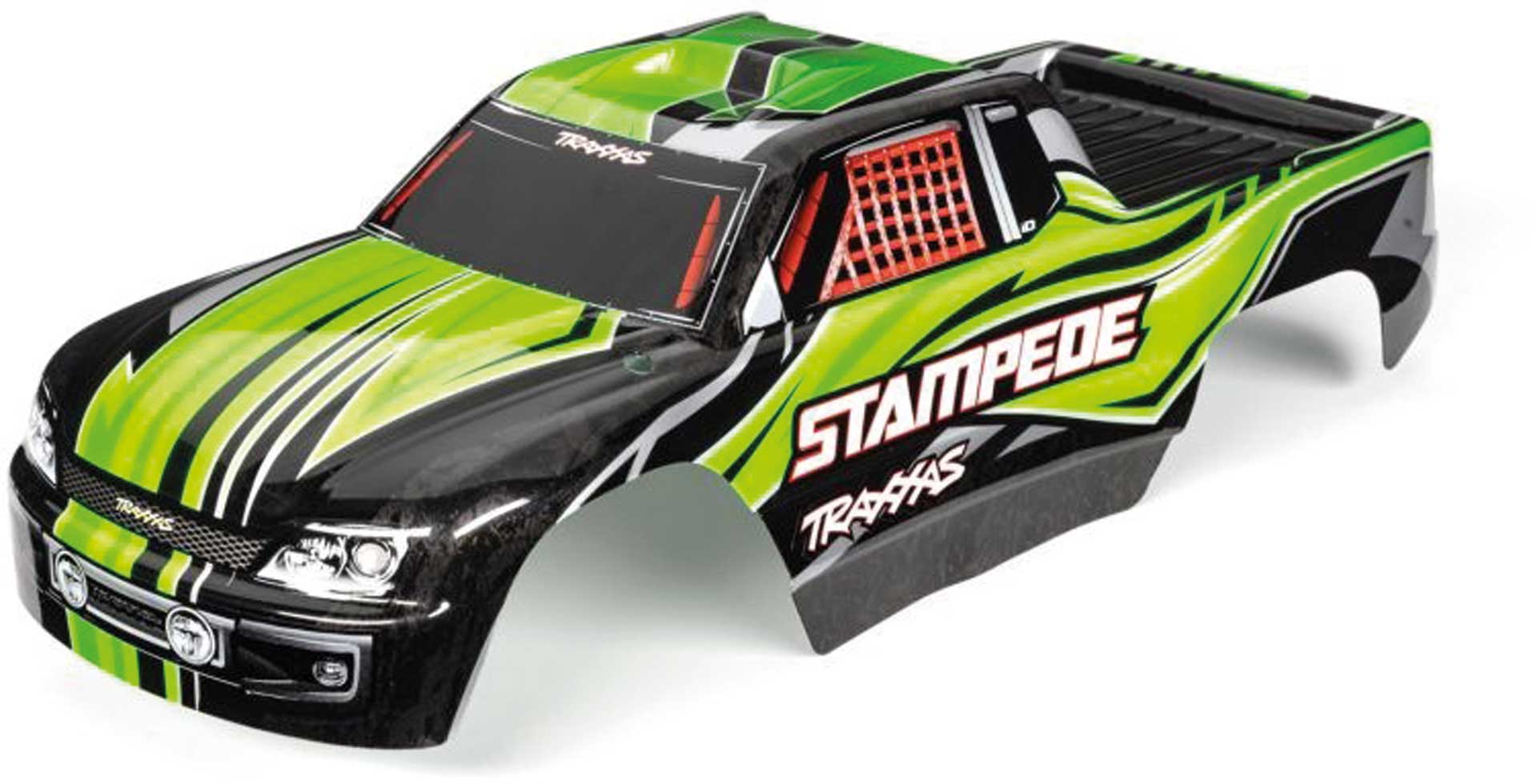 TRAXXAS Body Stampede 2WD / VXL Black/Green painted