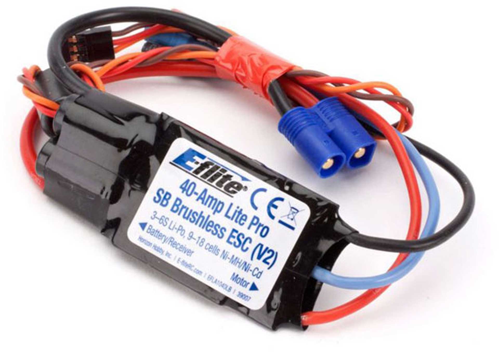 E-flite 40A Lite Pro Switch-Mode BEC Brushless-Regler V2