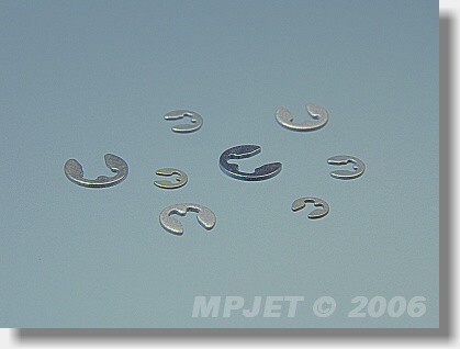 MP-JET Shaft retaining rings for 2.3mm shafts (10Stk.)
