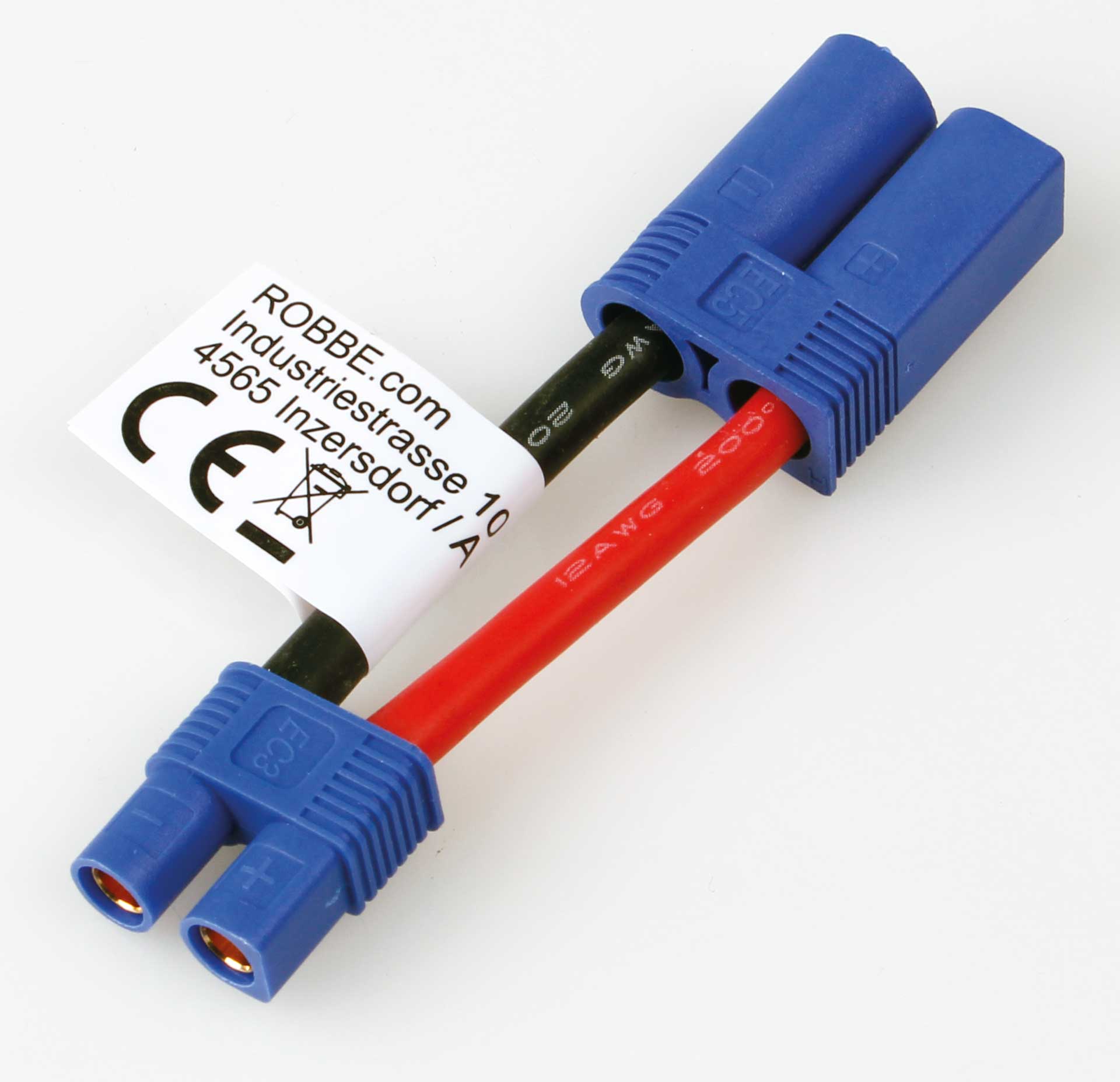 Robbe Modellsport Adapter cable EC-3 female to EC-5 male 30mm cable length 12AWG 1pcs