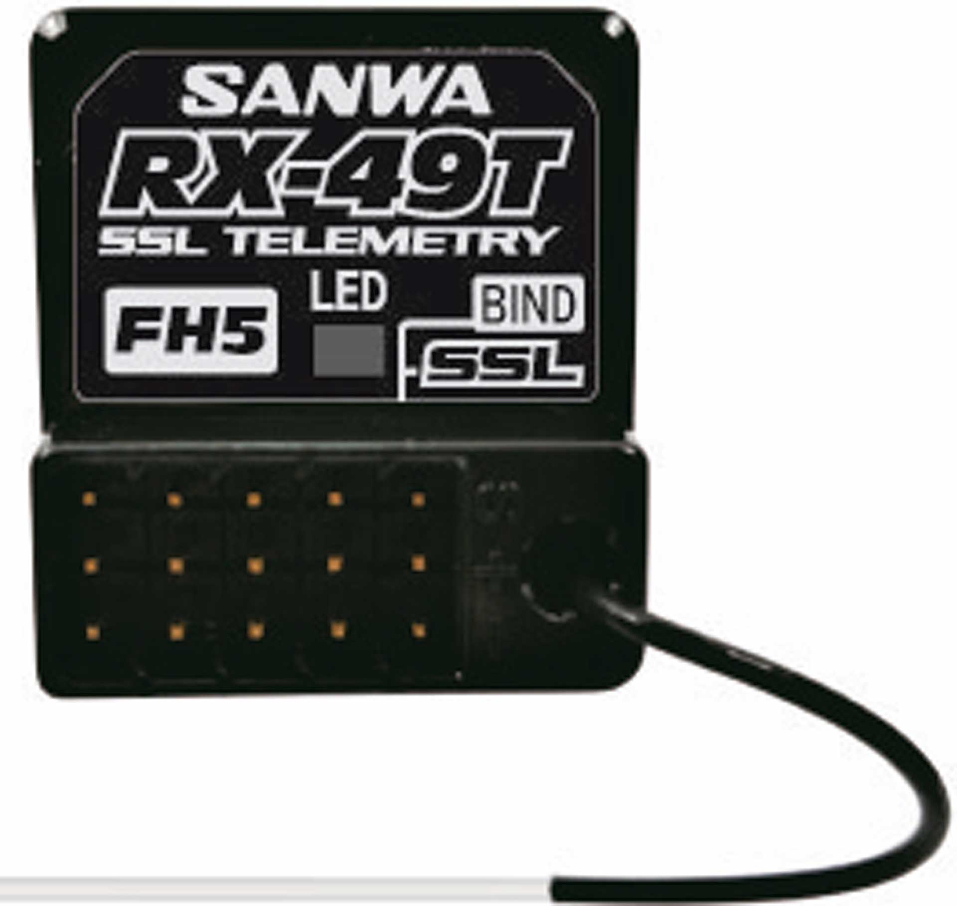 SANWA RX-49T RECEIVER SXR-SSL WATERPROOF SURFACE CH4 2.4GHZ FH5