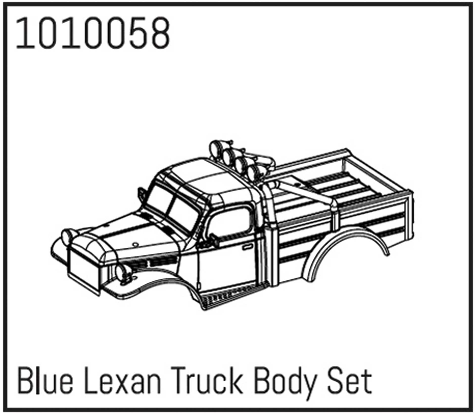 ABSIMA Blue Lexan Power Wagon Body Set