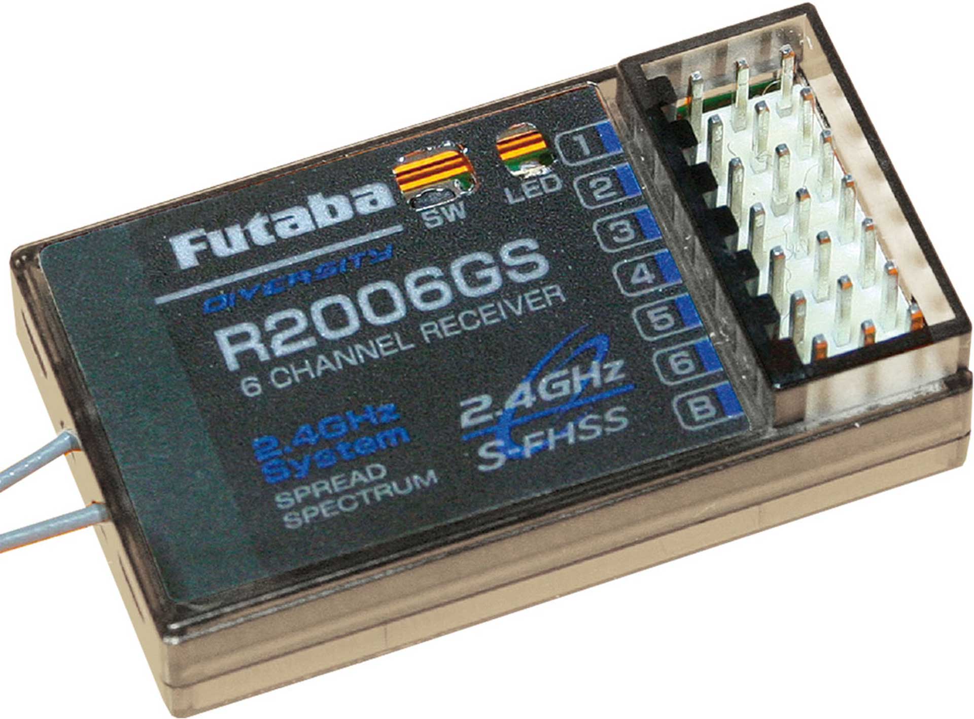 FUTABA R2006GS 2,4GHZ FHSS/S-FHSS 6 VOIES PAS COMPATBILE FASST/FASSTEST Récepteur