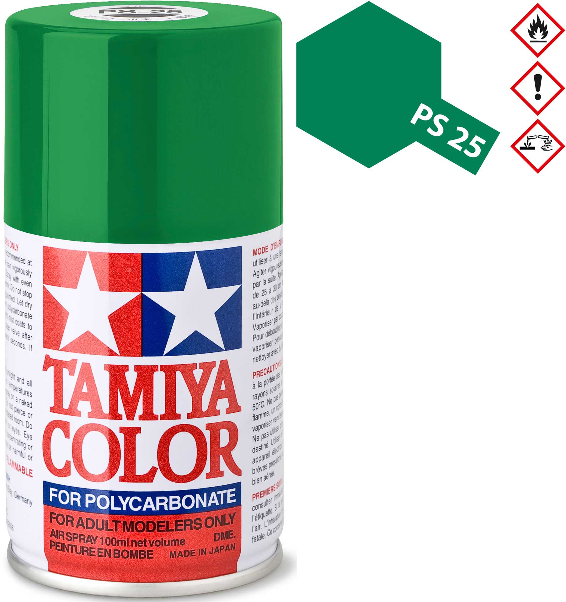 TAMIYA PS-25 Vert clair Polycarbonate Aérosol 100ml