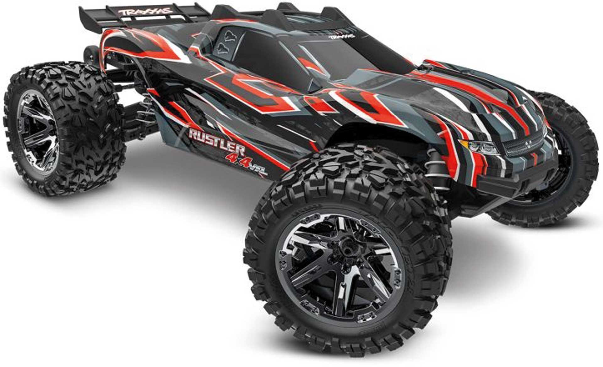 TRAXXAS RUSTLER 4X4 VXL HD RED 1/10 RTR BRUSHLESS STADIUM TRUCK WITHOUT BATTERY AND CHARGER