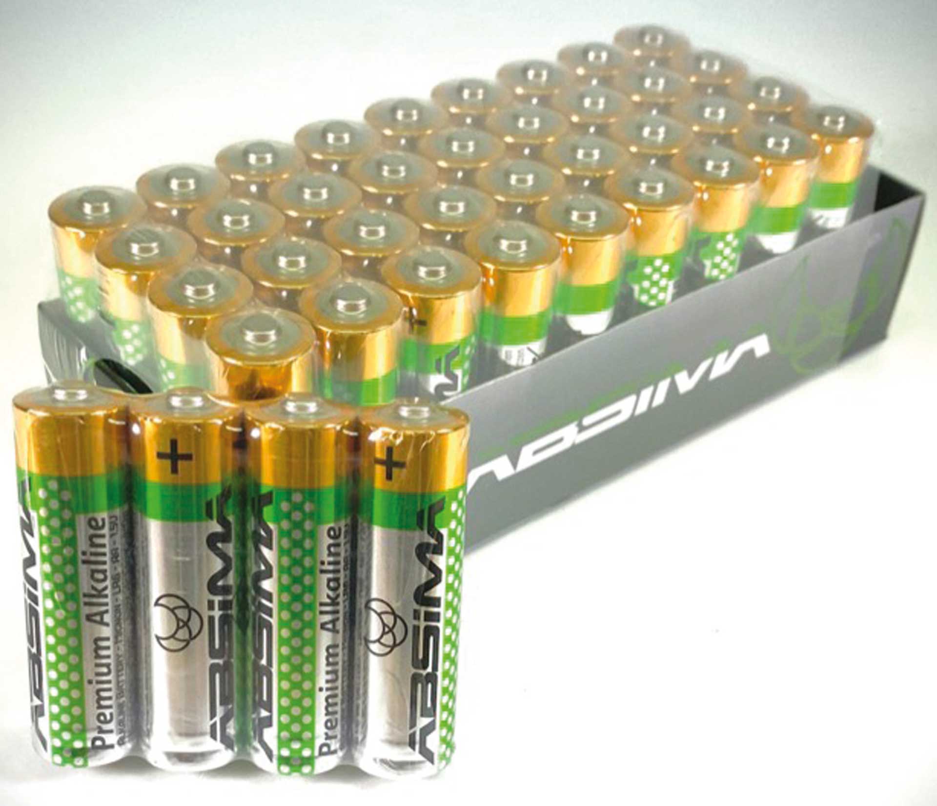 ABSIMA AA/Mignon Premium Alkaline Batteries 1.5V LR06 (Big Pack of 40)
