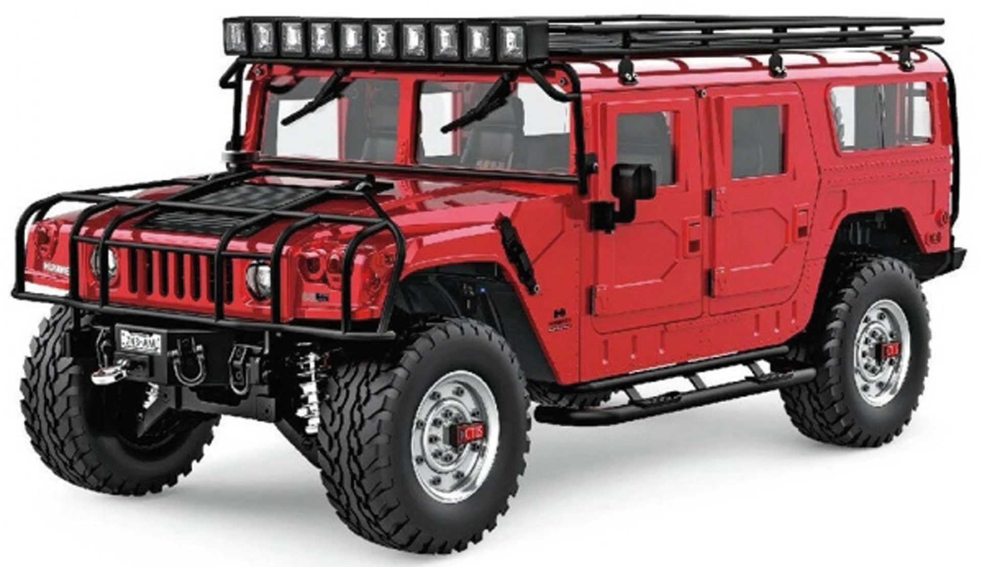 FM-ELECTRICS Hummer H1 1/10 XL Scale SUV rot 4WD RTR