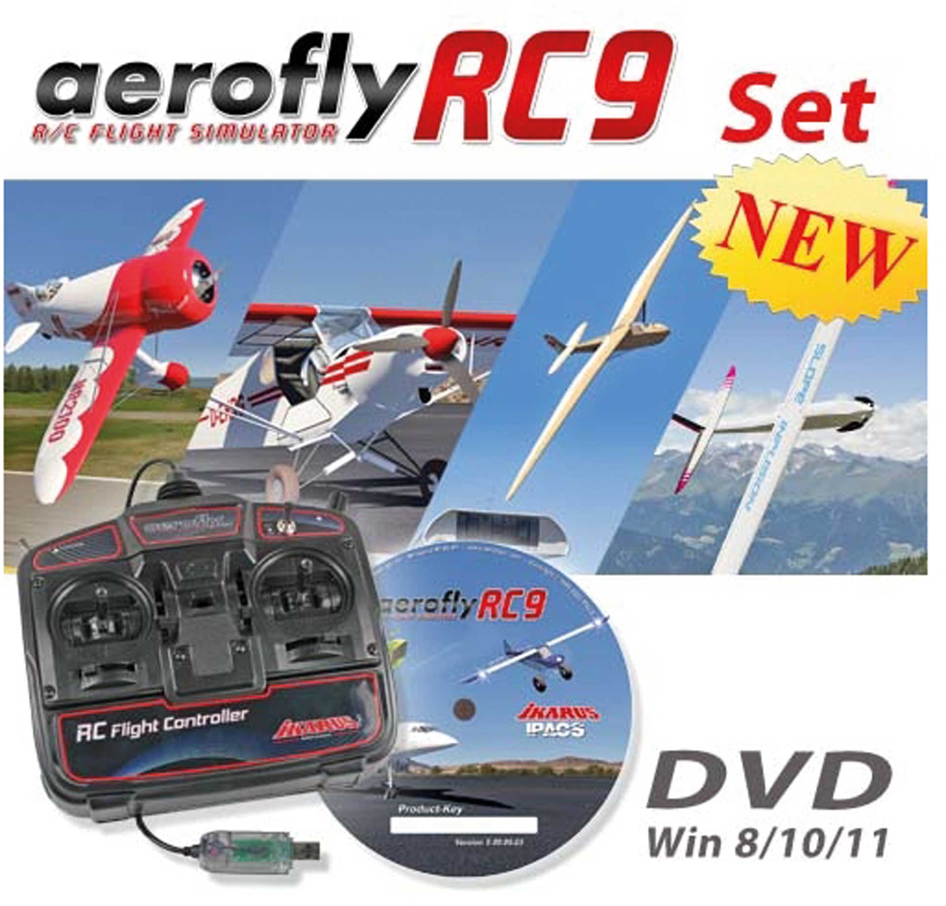 IKARUS Set: Aerofly RC9 mit USB-FlightController