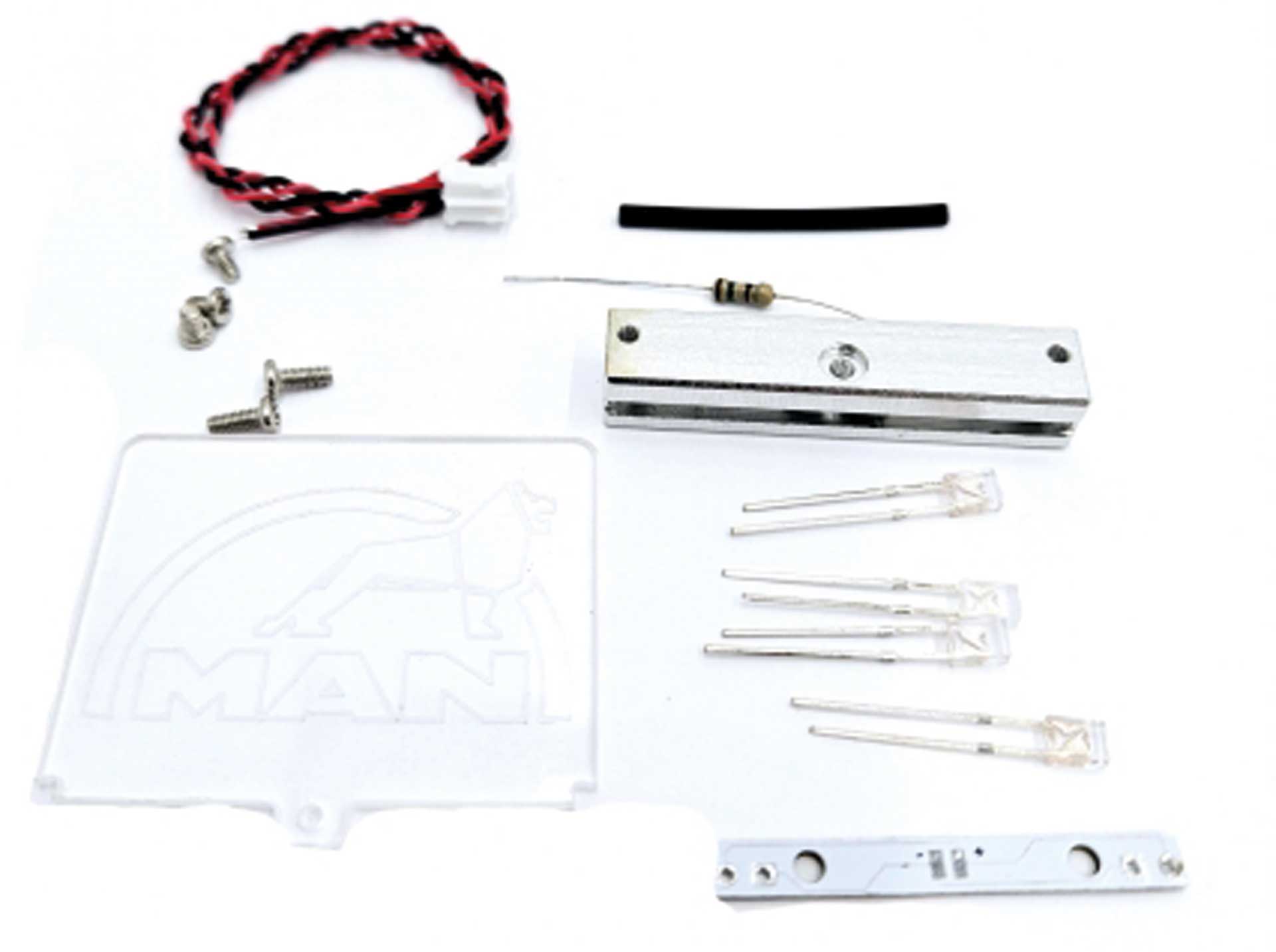 FM-ELECTRICS Logo LED de la face arrière 1:14 Mercedes 3-5V