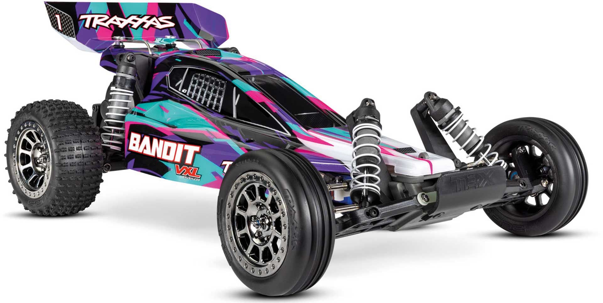 TRAXXAS BANDIT VXL PURBLE BL 2.4GHZ +TSM OHNE AKKU/LADER 1/10 2WD BUGGY BRUSHLESS