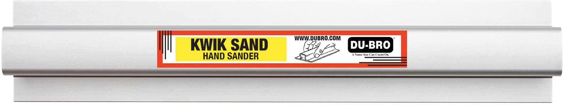 DUBRO Kwik Hand Sander 297x63mm (11 "x2.5") with 1x P80/150/220 sanding paper, sanding block, sanding strip, alu each