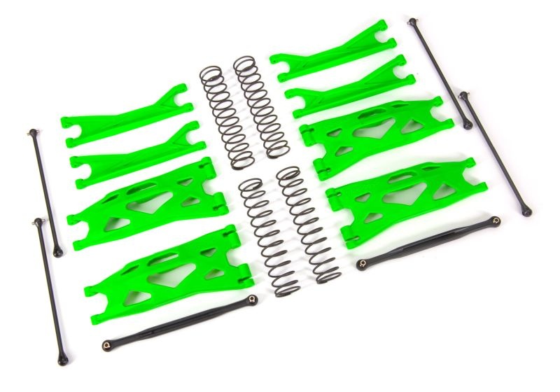 TRAXXAS Wide-X-Maxx-Kit green wishbone, Tie rods, shafts + springs