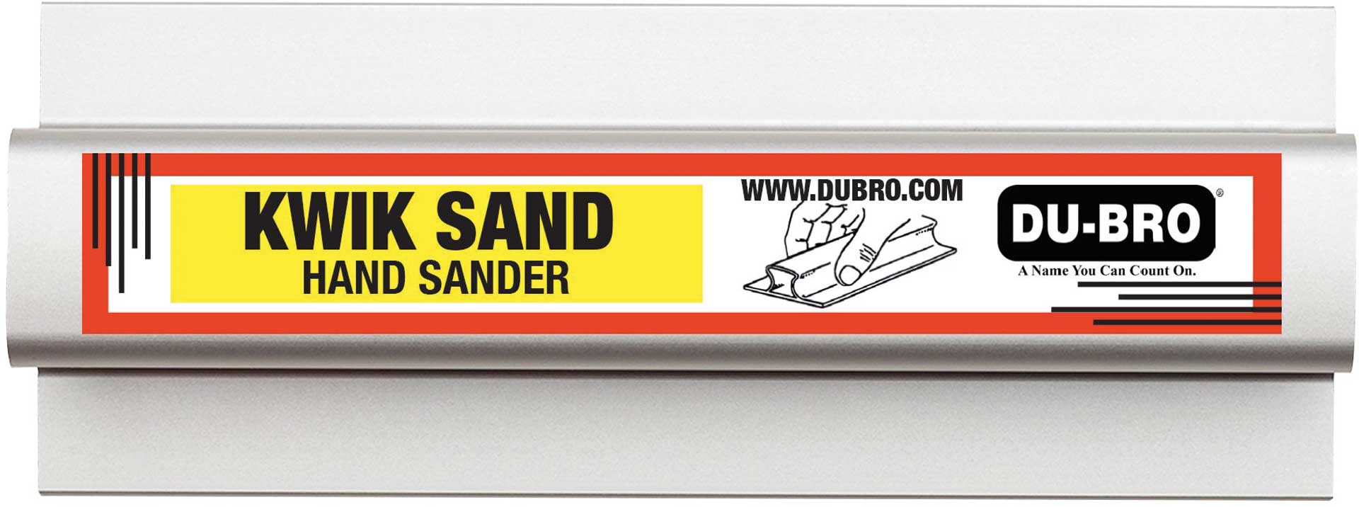 DUBRO Kwik Hand Sander 138x63mm (5,5 "x2,5") mit je 1x P80/150/220 Schleifpapier, Schleifblock, Schleifleiste, Alu