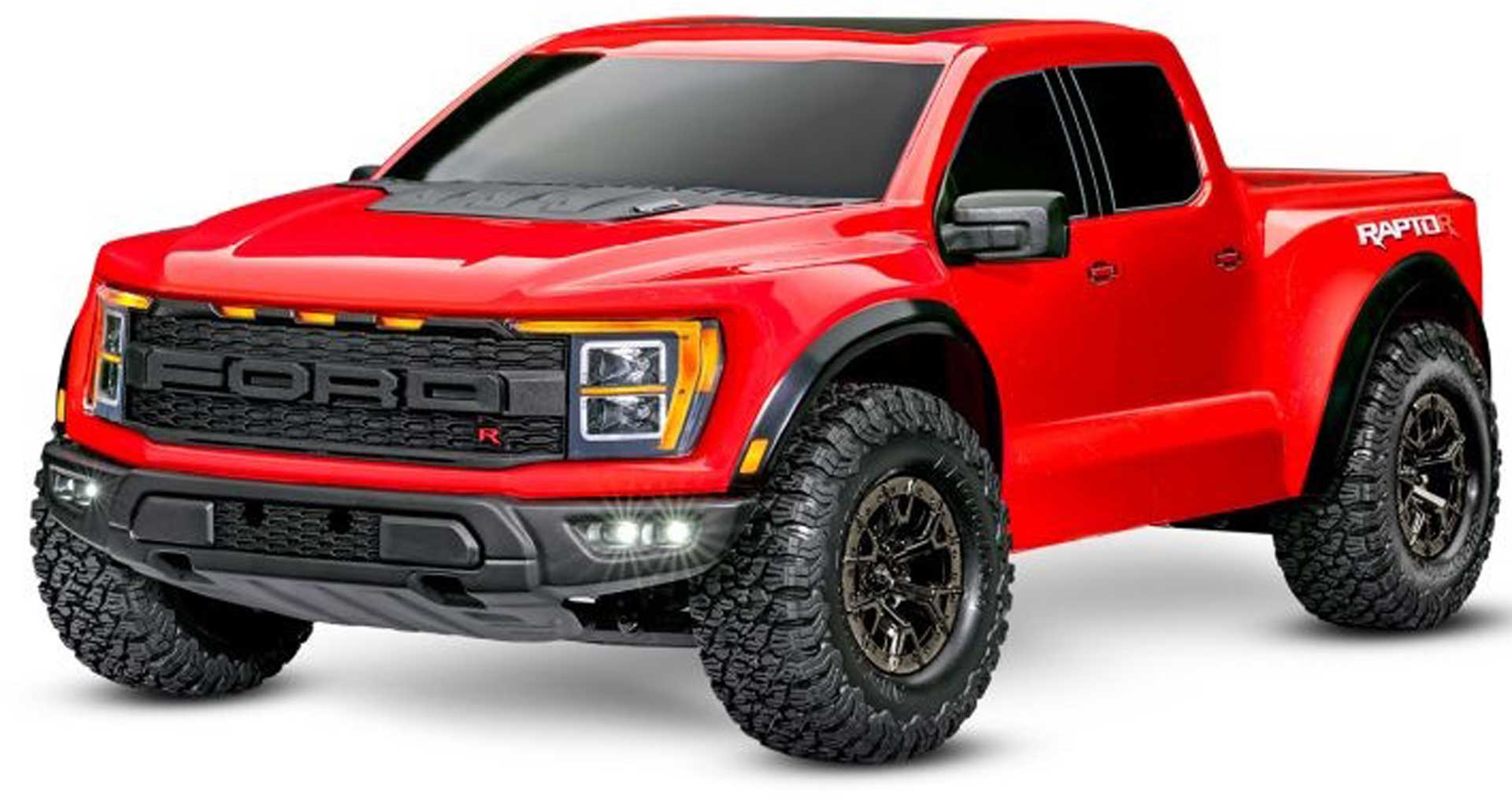 TRAXXAS FORD RAPTOR-R 4X4 VXL ROUGE 1/10 PRO-SCALE RTR BRUSHLESS, SANS ACCU/CHARGEUR