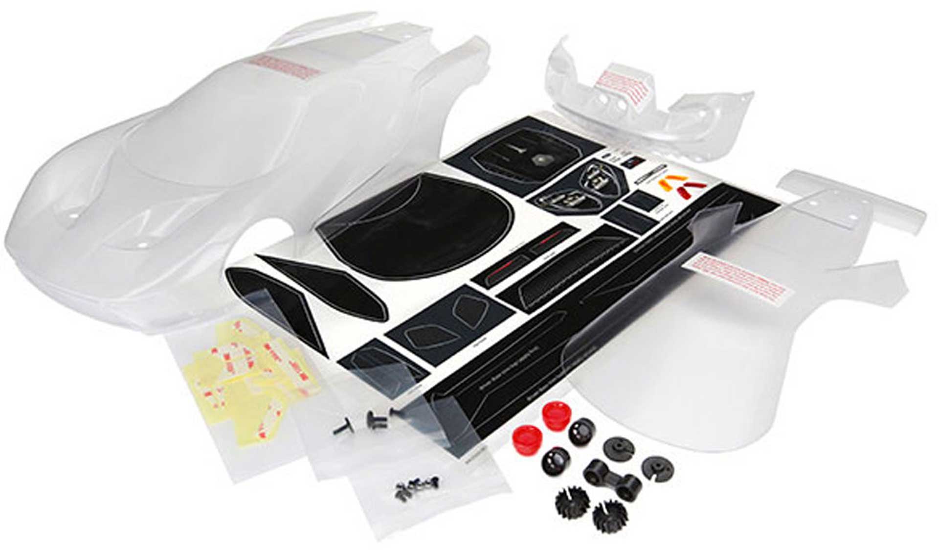 TRAXXAS BODY FORD GT (CLEAR, UNPAINTED)/ DECAL SHEET