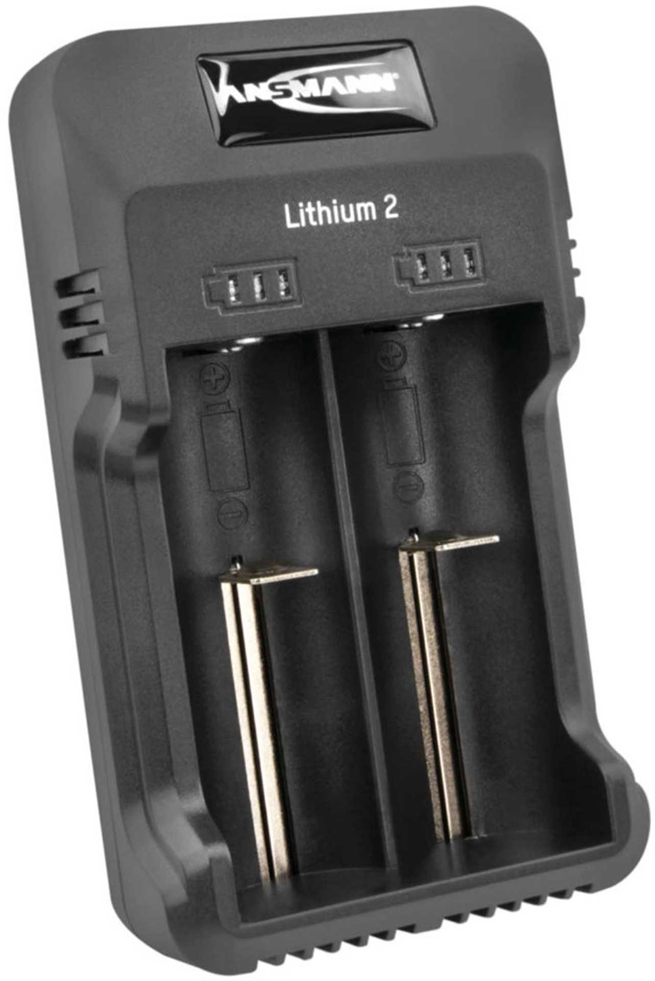 ANSMANN LITHIUM 2 CHARGER 1-2 LI-ON BATTERIES OR NIMH, USB POWER SUPPLY
