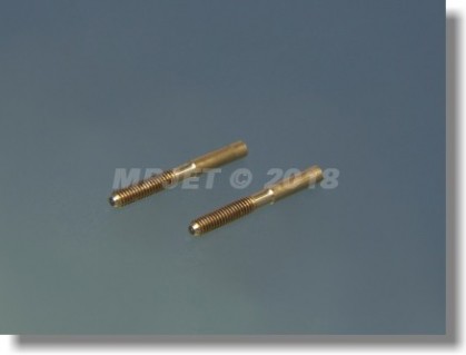 MP-JET Manchons à souder M2 1,5mm d'alésage 10pcs. Laiton (AD 2,0mm, longueur 19mm)