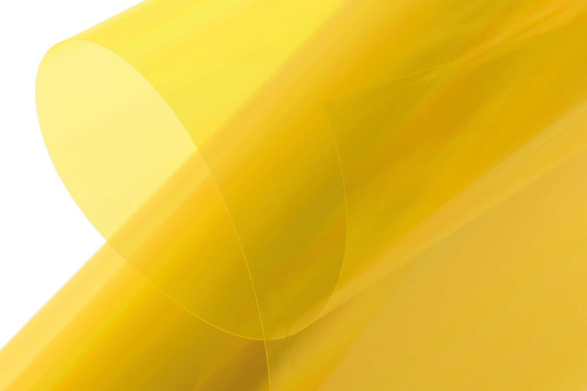 KAVAN Bügelfolie transparent gelb 2 Meter, Breite 64cm
