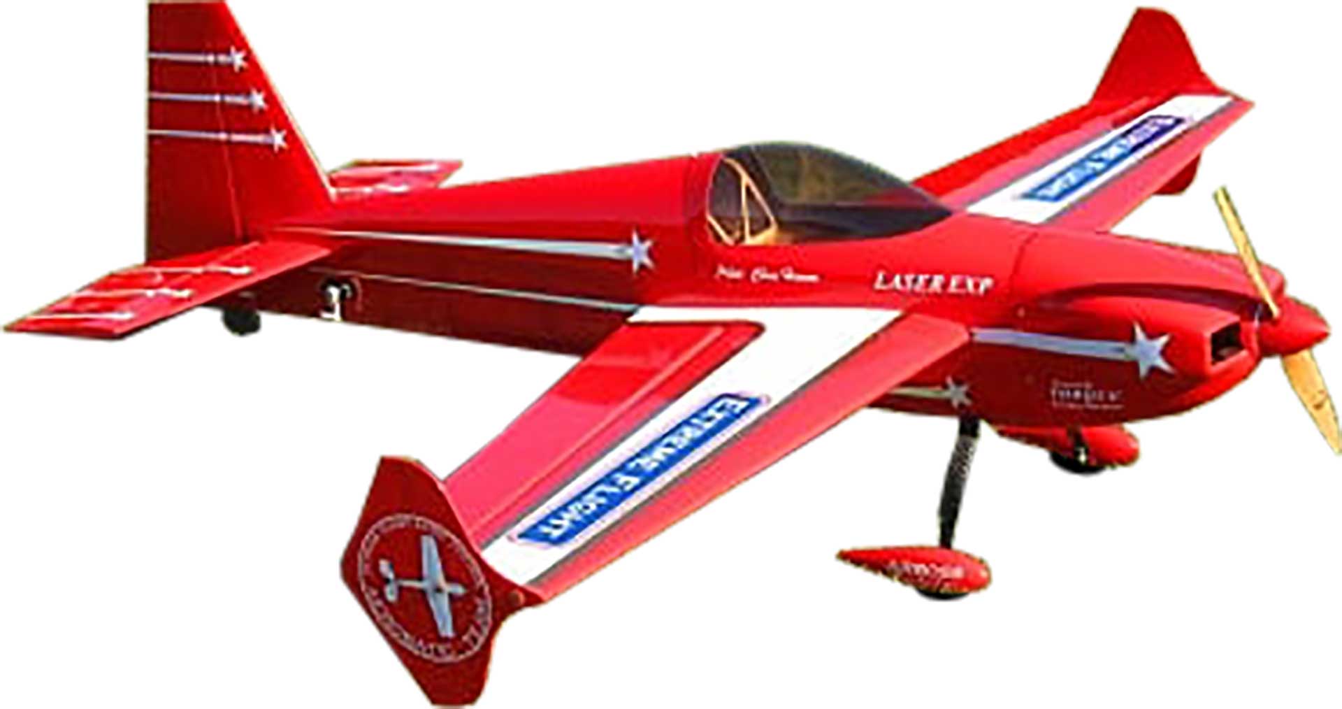 EXTREMEFLIGHT-RC LASER 60" V3 Plus Red/White RXR Receiver ready ( receiver "ready" )with wing quick-release fastener