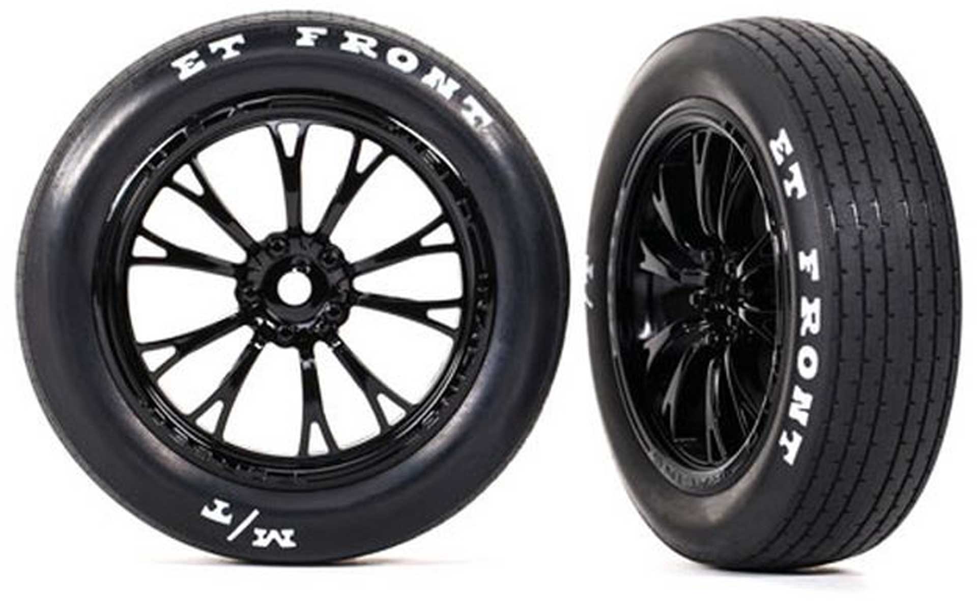 TRAXXAS Wheels mounted on RHIM black glossy front (2)