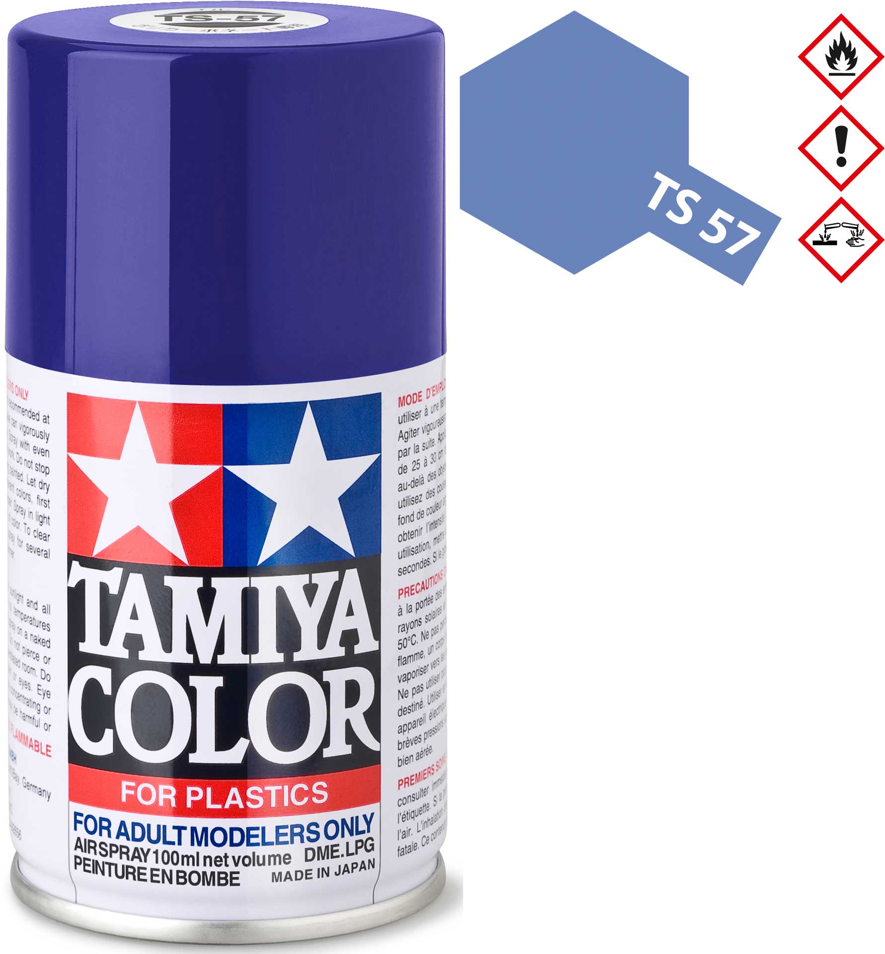 TAMIYA TS-57 Bleu-Violet brillant Plastique Spray 100ml
