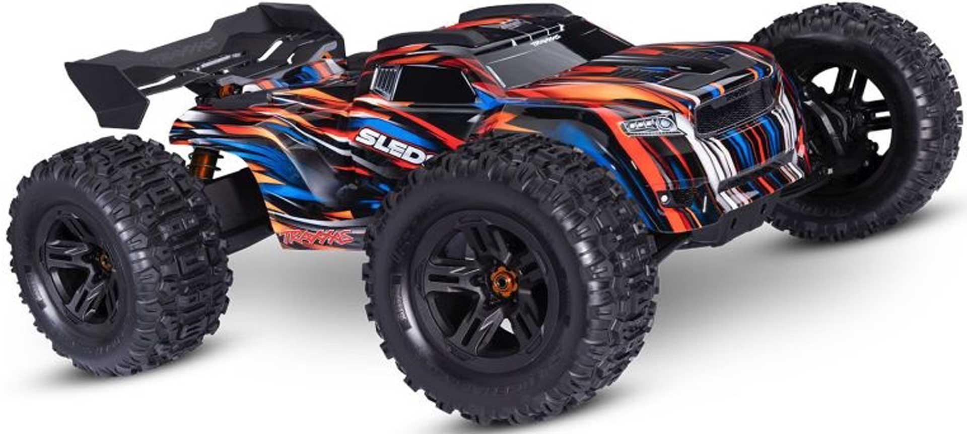 TRAXXAS SLEDGE 4X4 BELTED ORANGE 1/8 MONSTER-TRUCK RTR BRUSHLESS, WITHOUT BATTERY AND CHARGER