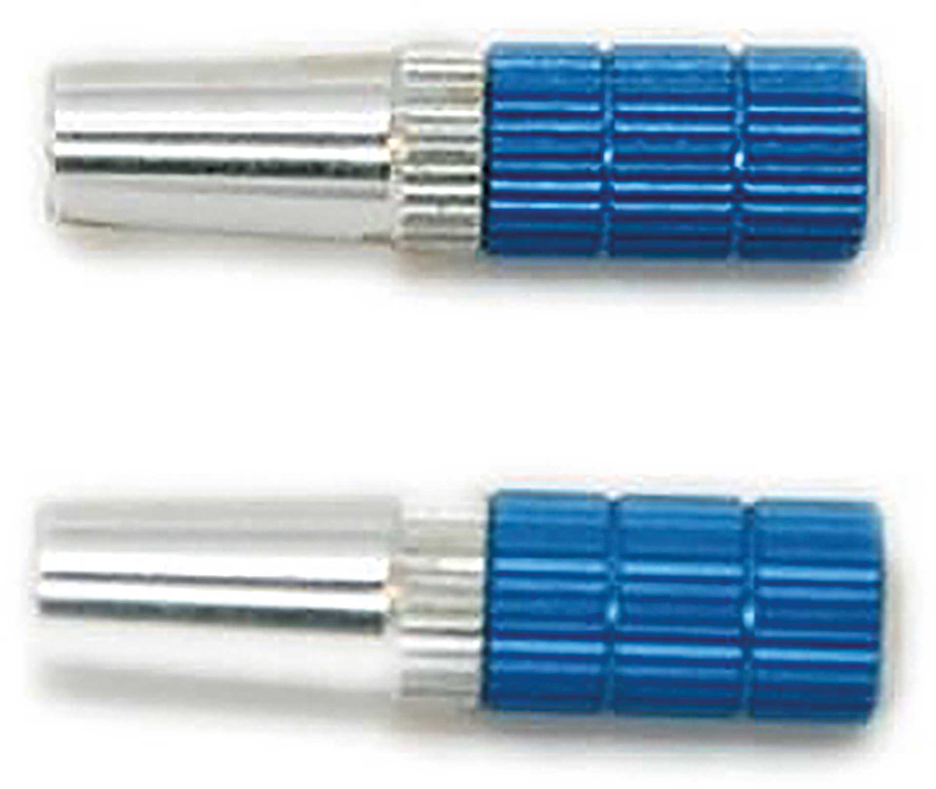 Secraft Transmitter Stick Ends V4, silver/blue, M3, 40 mm