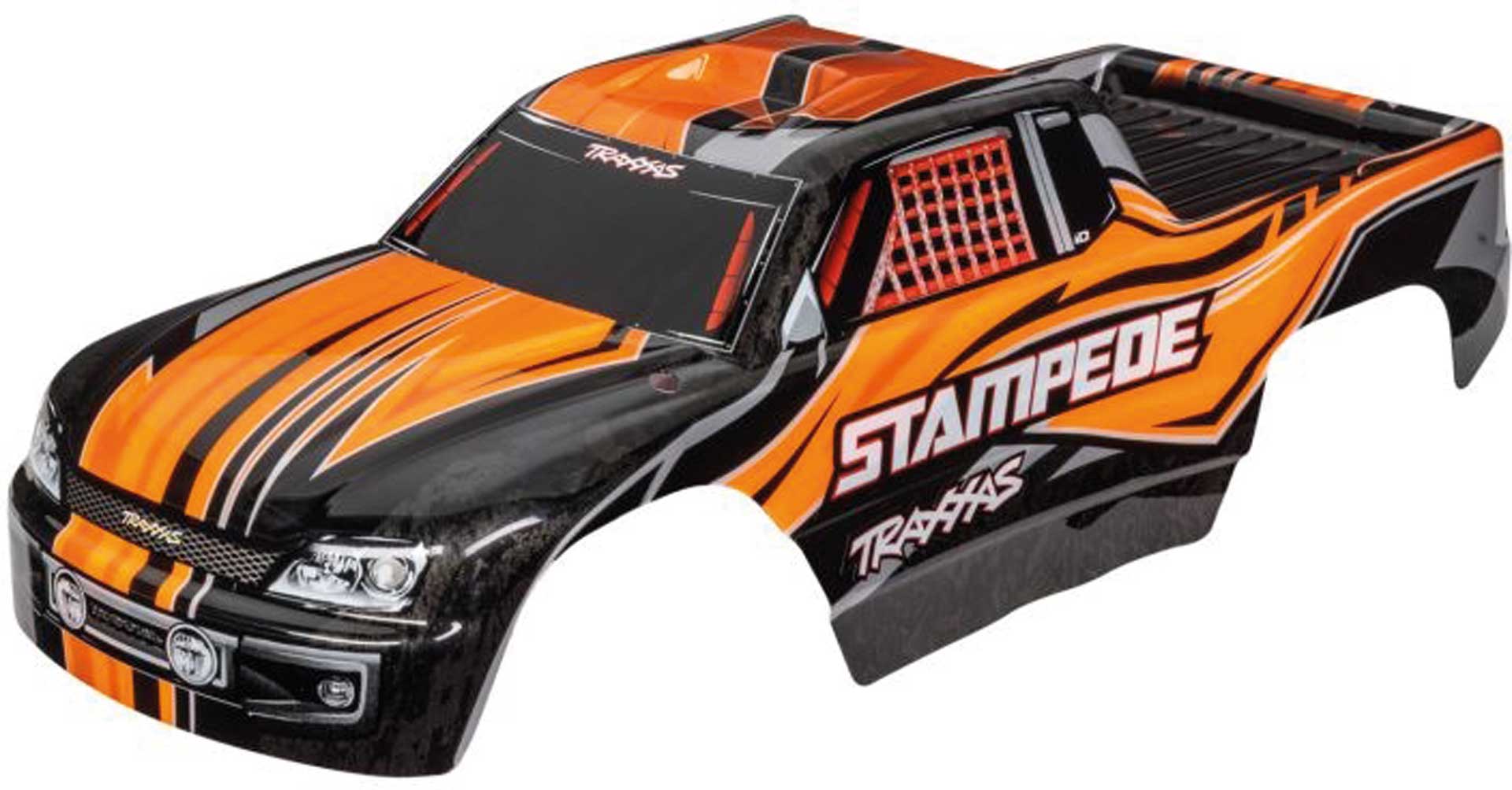 TRAXXAS Body Stampede 2WD / VXL Black/Orange lacquered