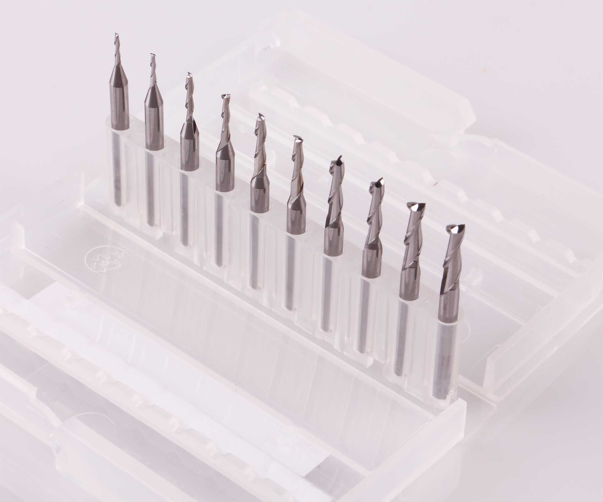 PLANET-HOBBY Two-cutter solid carbide milling cutter Set of 10pcs (1.0/1.5/2.0/2.5/3.0mm)