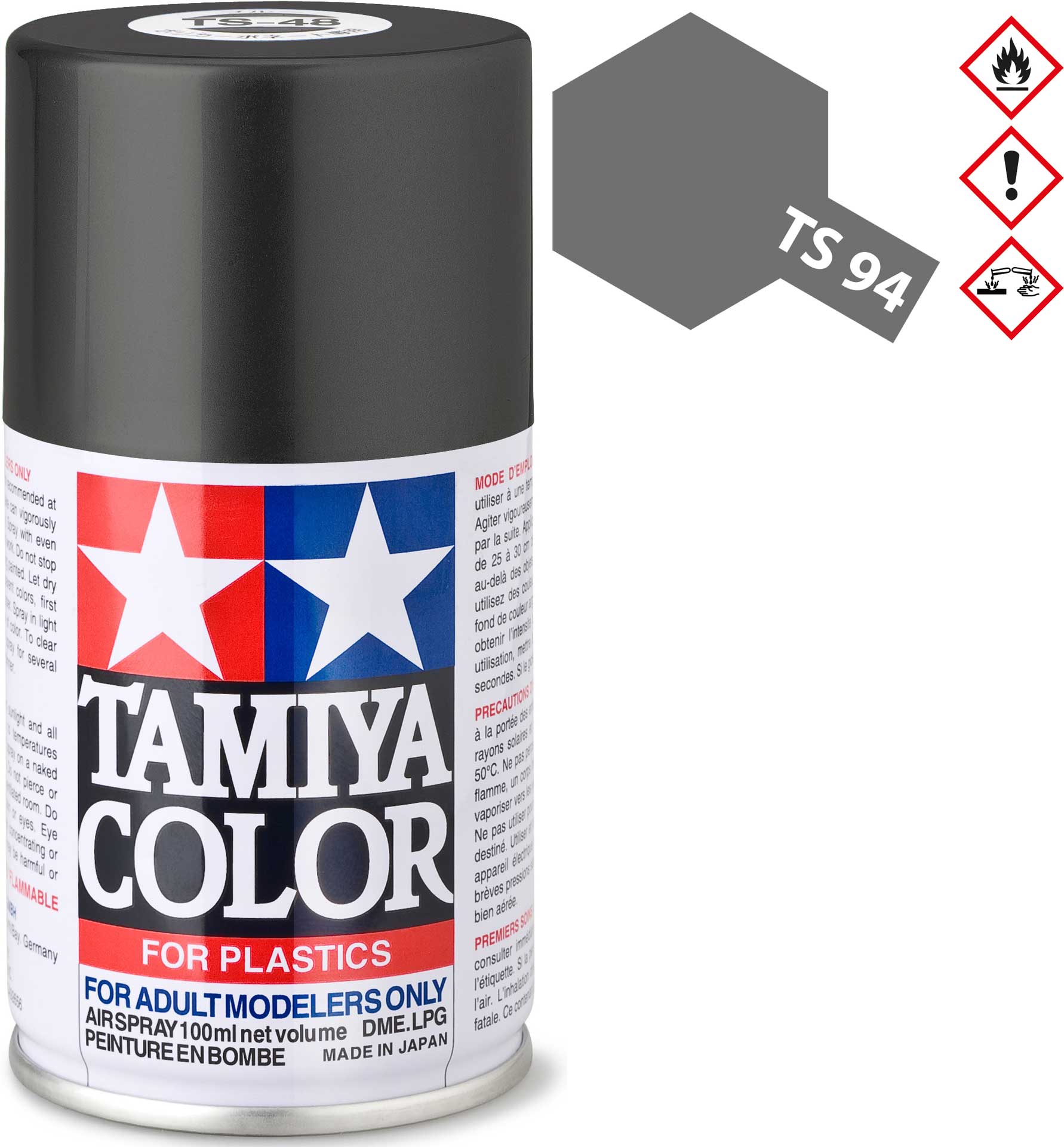TAMIYA TS-94 Gris métallisé brillant Plastique Spray 100ml