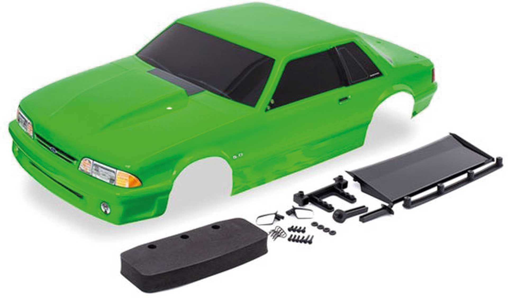 TRAXXAS KARO FORD MUSTANG FOX BODY GREEN PAINTED COMPLETE