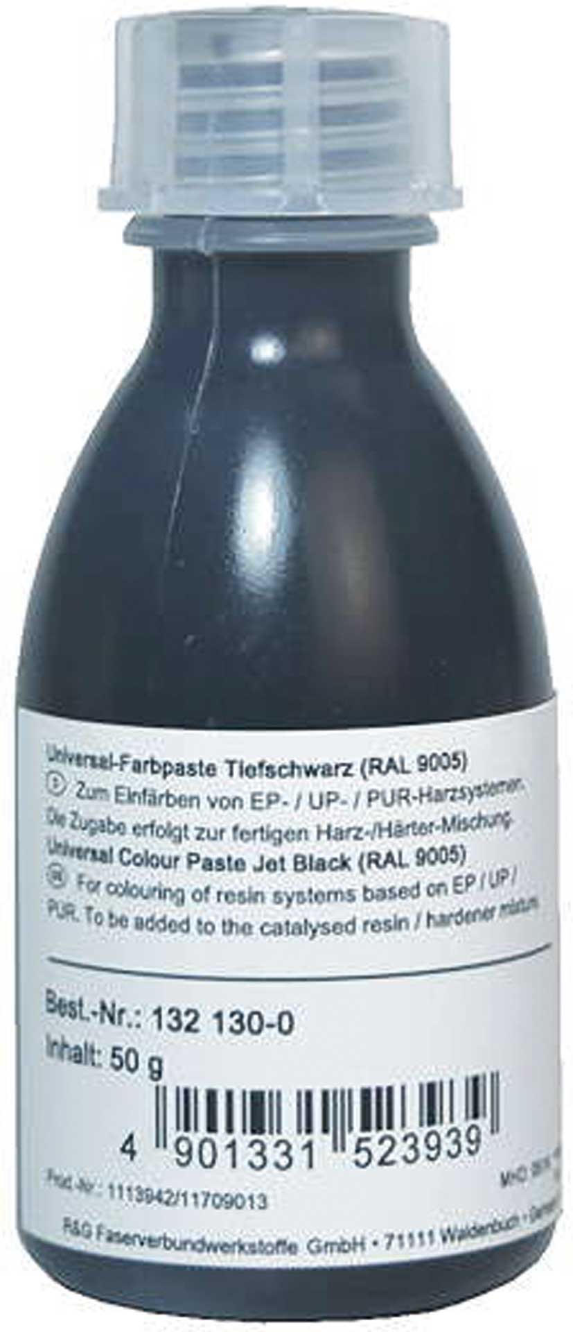 R&G Pâte de couleur universelle noir profond (RAL 9005) dose / 1 kg