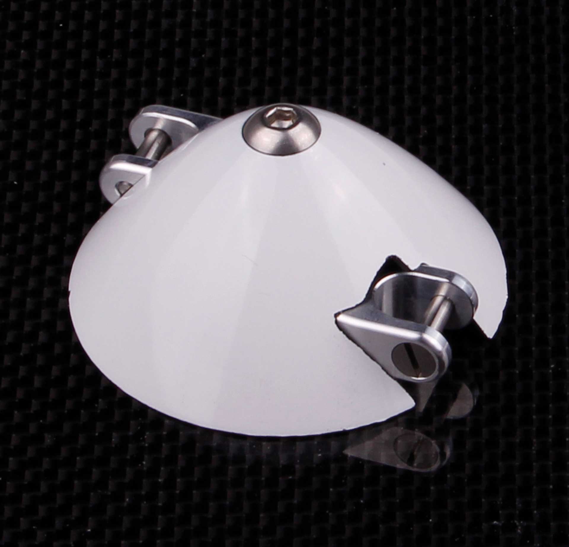 GM Propellers Spinner Scale ø 55mm Durchmesser, Motorwelle ø 5mm Carbon weiss